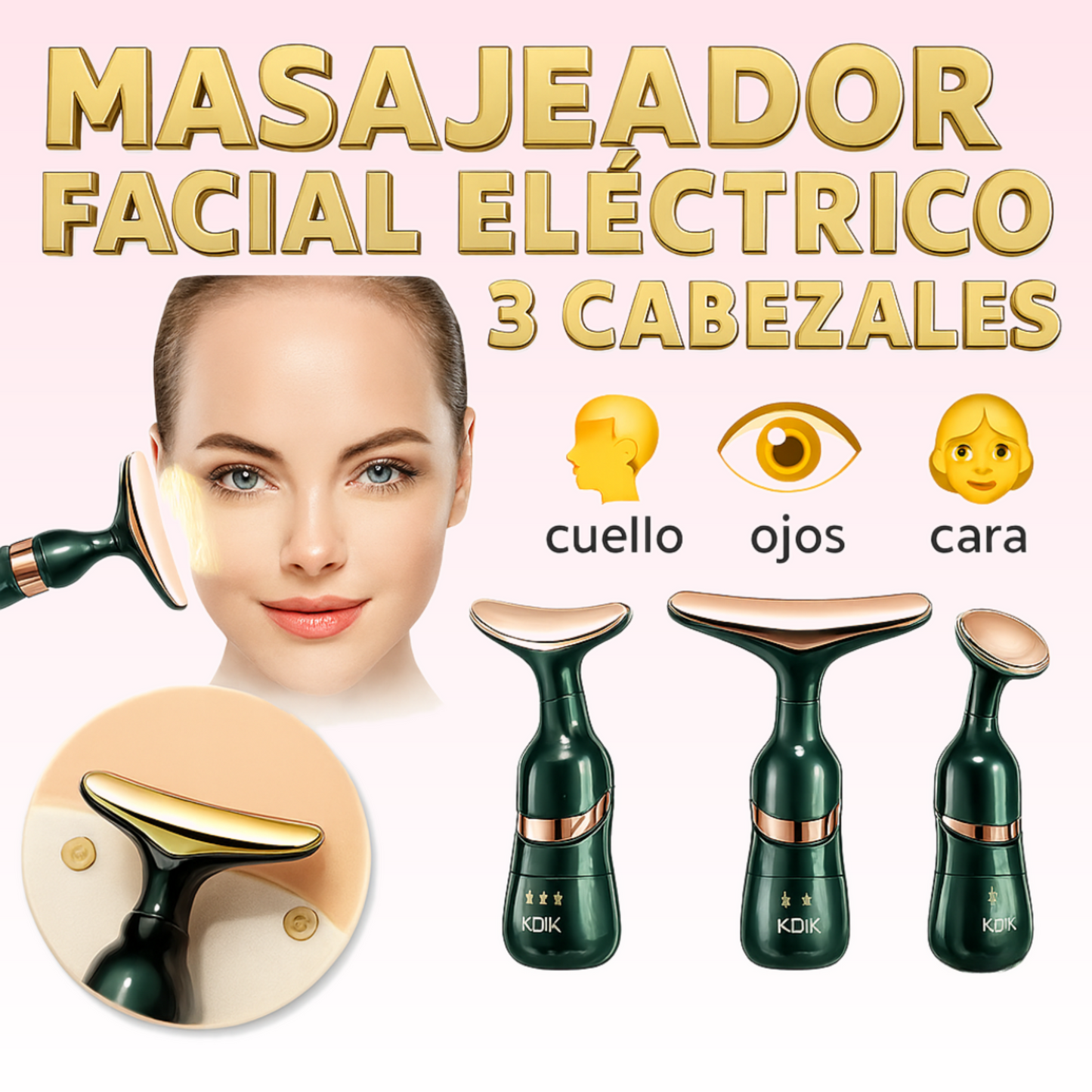 Masajeador Facial Eléctrico 3 en 1 – Belleza que se Siente y se Nota 💫